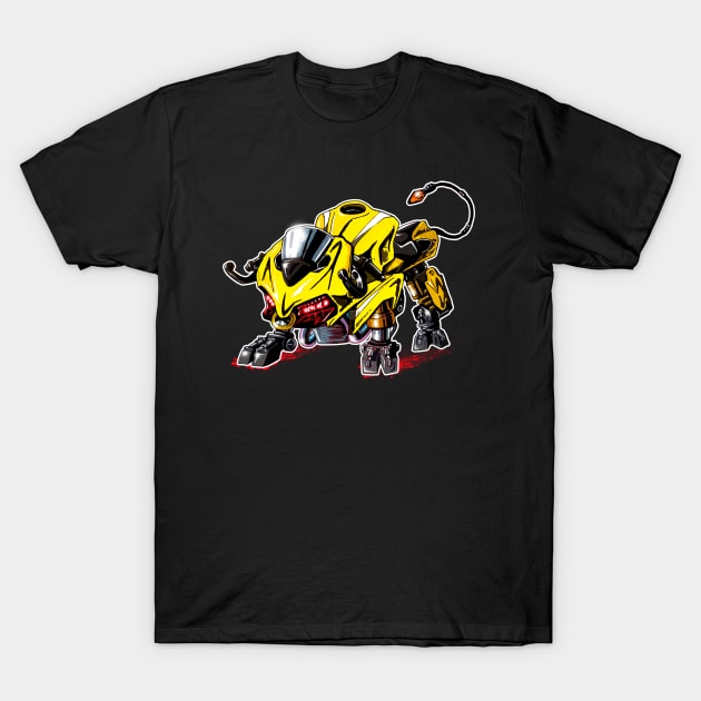 Ducati Panigale Bull Yellow T-Shirt by MOTORIND